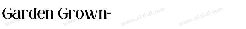 Garden Grown字体转换